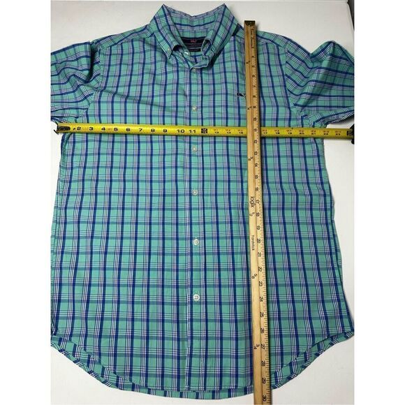 Vineyard Vines Poplin Button-down Shirt Men's Aquinnah Aqua Barrel Cuffs Size M - Picture 5 of 7